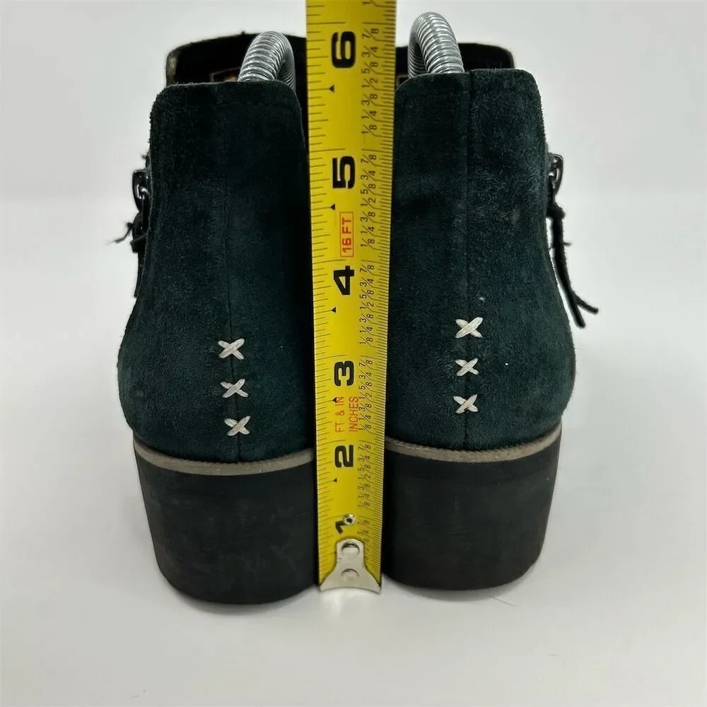 Reef Dark Dark Green Suede Voyage Low Bootie Size 8 Water-Friendly Casual Zipper